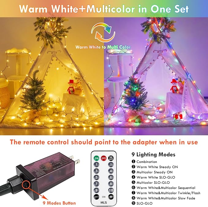 82FT 200 LED Color Changing Christmas String Lights - Image 2