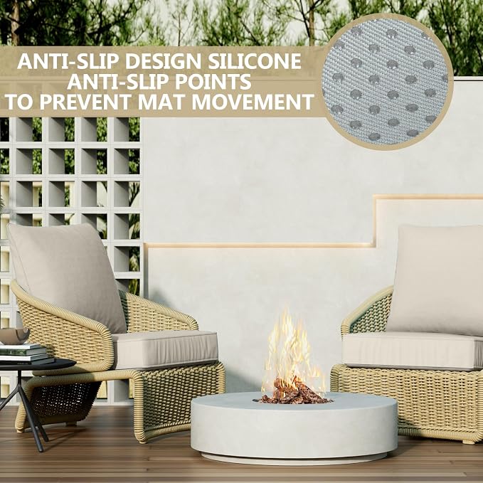 22" x 22" x 6" Outdoor Deep Seat Cushions Set - Image 6