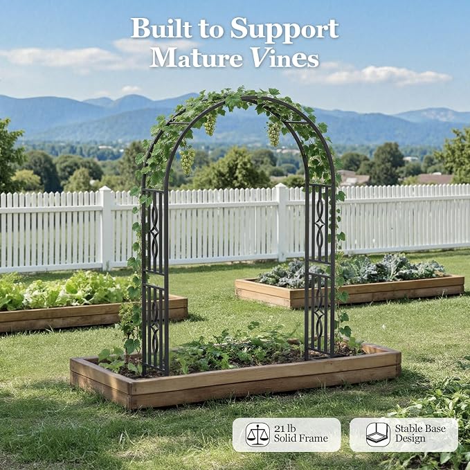 Metal Garden Arch, Heavy Duty Garden Trellis - Image 4