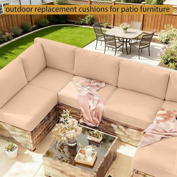Outdoor Cushions Covers for Patio Furniture, Patio Cushion Covers Replacement - Image 6