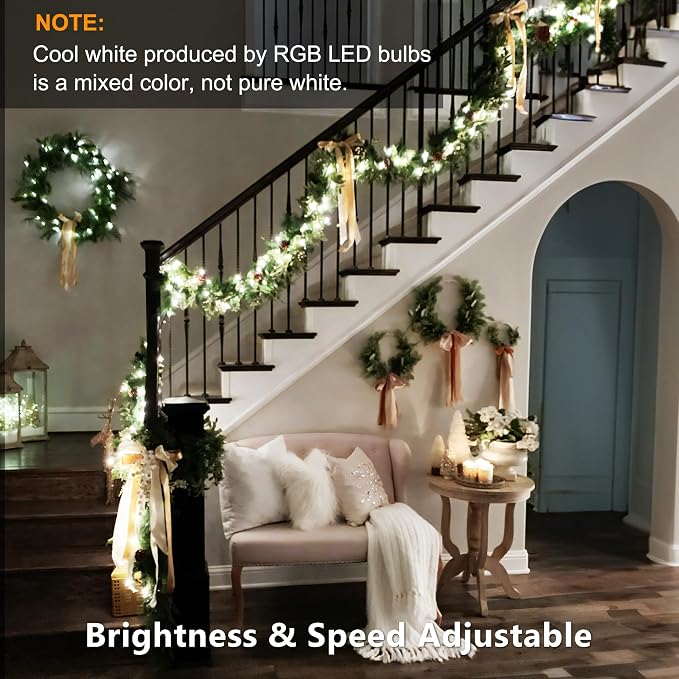 Brizled Color Changing RGB Christmas Lights, 66ft 200 LED Easter String Lights - Image 5