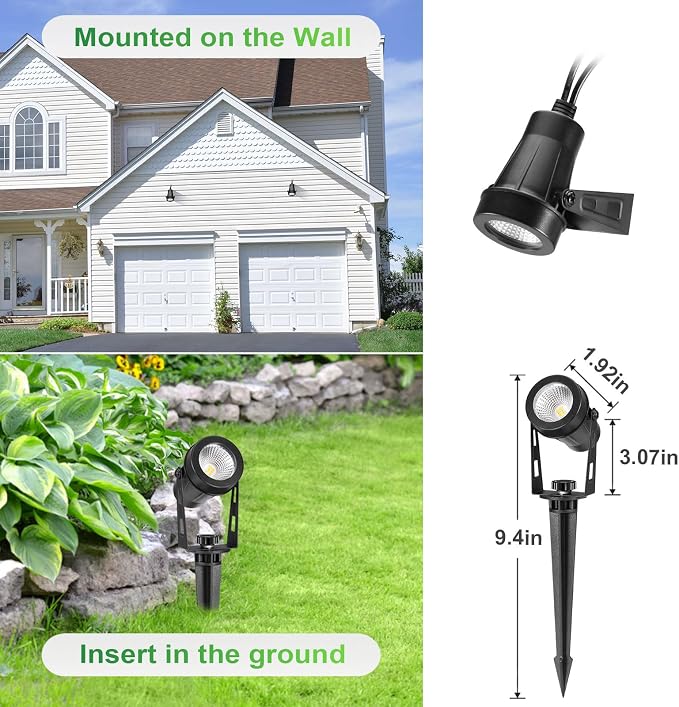 2 Pack Extendable Outdoor Landscape Lights, 12V Low Voltage Landscape Lighting - Image 5