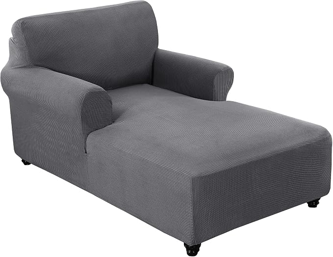 FantasDecor Chaise Lounge Cover Stretch Chair Lattice Slipcover by FantasDecor