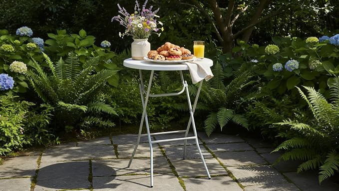 BTExpert 32” Round Bar Height Folding Table Set of 5 – 43” High Top Commercial - Image 8