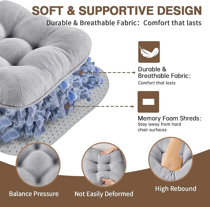BETU Chair Cushions for Dining Chairs Set of 2, 3.5" Thick Kitchen Table Chair - Image 7