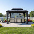 PURPLE LEAF 8' X 12' Permanent Hardtop Aluminum Gazebo by PURPLELEAF