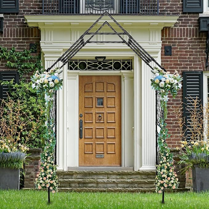 7.87x3.93Ft Metal Garden Arch Trellis - Image 2