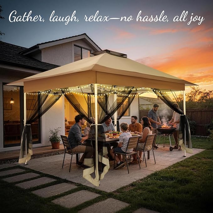 C0BIZI Gazebo 10x15 Pop up Canopy, Gazebos on Clearance-Canopy Tent - Image 4