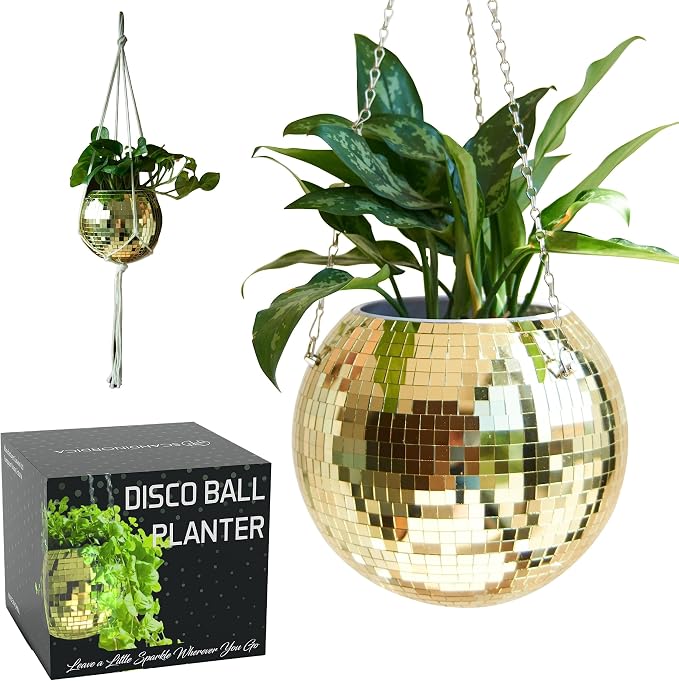 SCANDINORDICA Disco Ball Planter – Value Package: Mirror Disco Planter by SCANDINORDICA