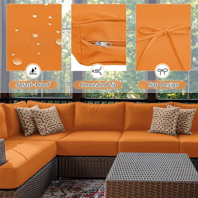 Patelai 11 Pcs Waterproof Patio Cushion Covers - Image 4