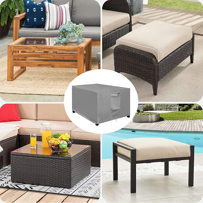 OutdoorLines Outdoor Waterproof Patio Ottoman Covers - Image 7