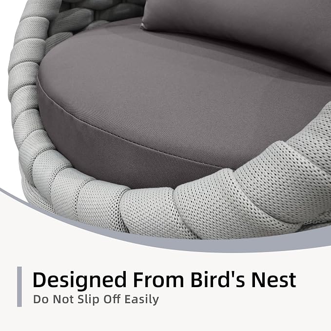 TWT 2 Pieces Patio Furniture Aluminum Armchair, All-Weather Outdoor Single Sofa - Image 7