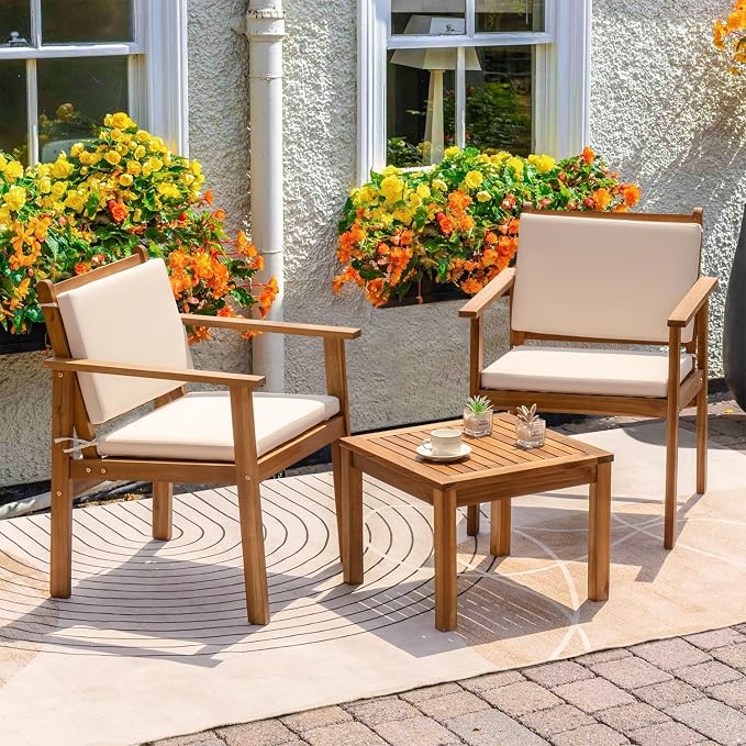 Greesum Outdoor Patio Furniture, 3 Piece Bistro Sofa Set - Image 4