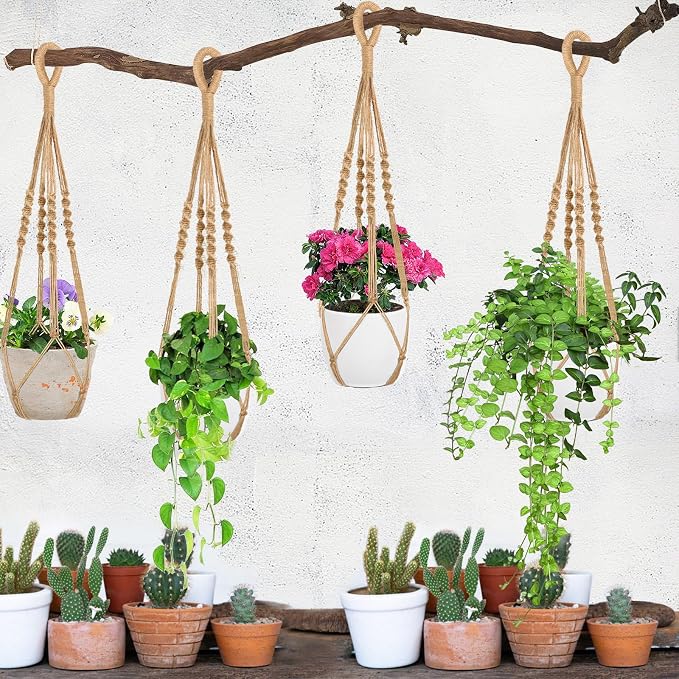 Augshy 27 Inch Macrame Plant Hanger, 2 Packs Plant Hangers - Image 5