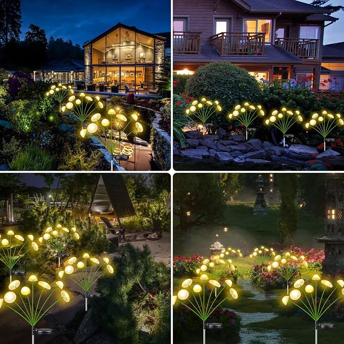 2PK 16LED Solar Garden Lights Outdoor, Mushroom Solar Lights Outdoor, IP65 - Image 4