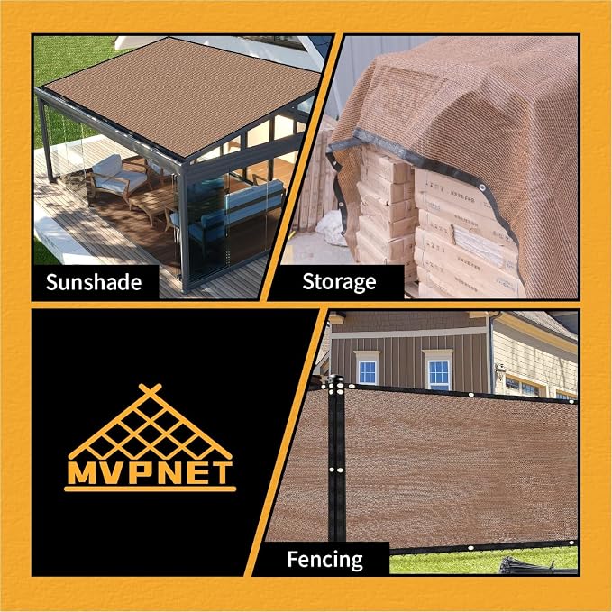 90% Sun Shade Cloth with Grommets 12x20 FT, 180GSM Heavy-Duty HDPE Mesh Tarp - Image 7
