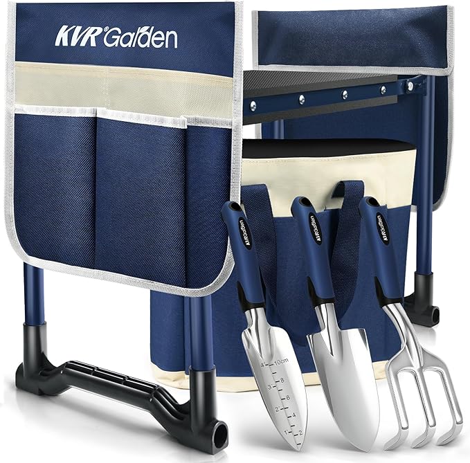 KVR Garden Kneeler and Seat Set 7-Piece Upgraded by KVR