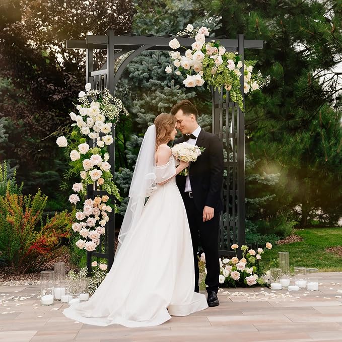 VINGLI Garden Arbor, PVC Wedding Arch - Image 7