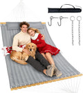 Double Hammock with Spreader Bar & Pillow, Portable 500lbs Capacity by Unknown