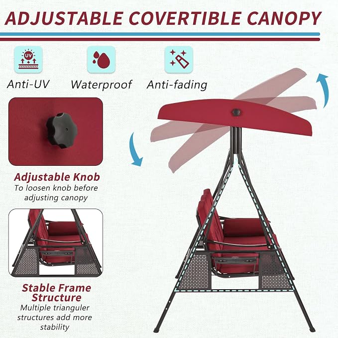 AECOJOY Outdoor Porch Swing - Image 4