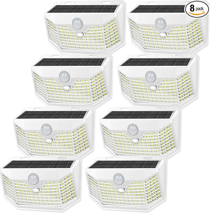 HMCITY 120 LED Solar Lights Outdoor by LightingUpYourLife