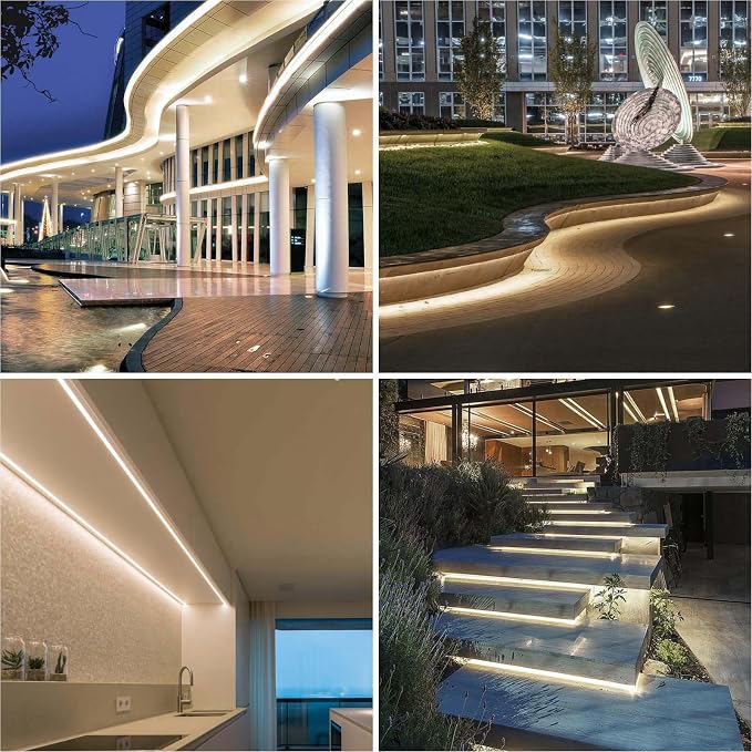 COB LED Strip Lights Waterproof IP67 DC24v Natural White 4000K 16.4ft/5m High - Image 5