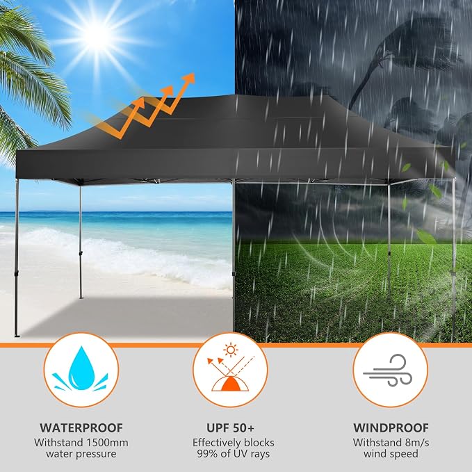 COBIZI 10x20 Pop up Canopy Tent Heavy Duty Without Sidewalls, Easy Set-up - Image 7