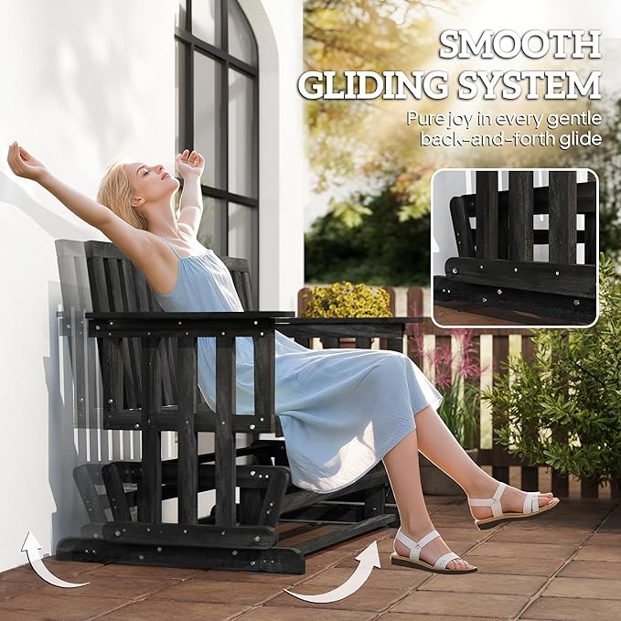 Outsunny 2-Person Patio Swing Glider Bench - Image 4