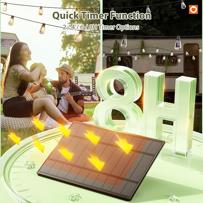 addlon 204FT Solar String Lights Waterproof, Patio Lights Solar Powered - Image 7