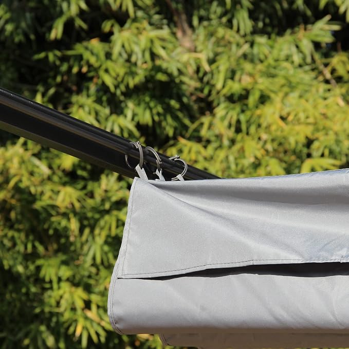 Outsunny 11.5' x 11.5' Outdoor Retractable Pergola Canopy, Metal Patio Shade - Image 9