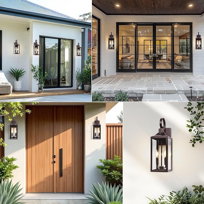 Oil Rubbed Bronze Dusk to Dawn Outdoor Wall Lighting, Industrial Porch Light - Image 7