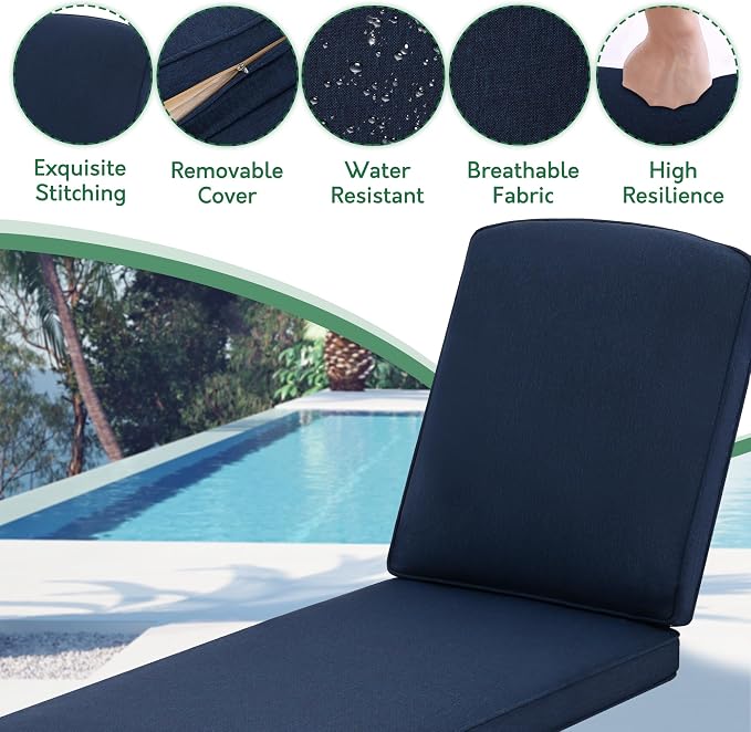 Chaise Lounge Chair Outdoor- Patio Pool Chairs Tanning Lounges - Image 6