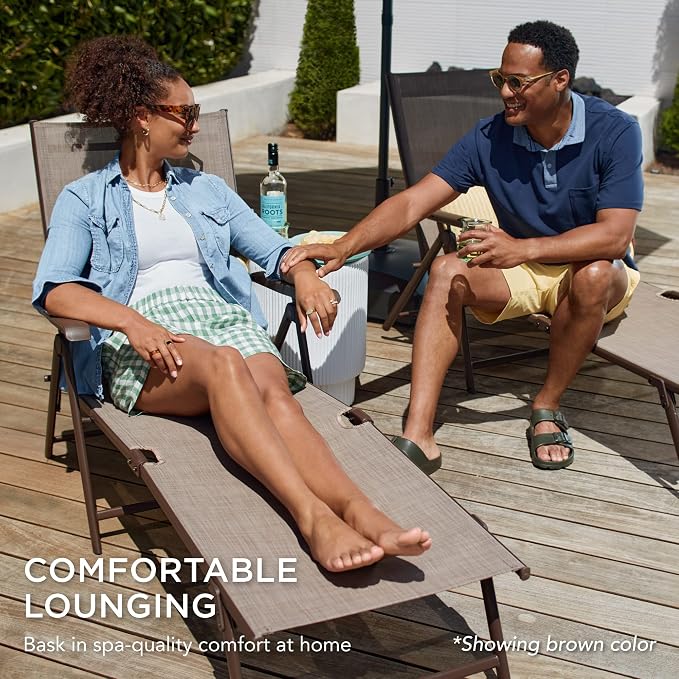 Best Choice Products Set of 2 Outdoor Patio Chaise Lounge Chair Adjustable - Image 7