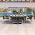 PURPLE LEAF 7 Pieces Outdoor Dining Set Patio Table and Chairs Set by PURPLELEAF