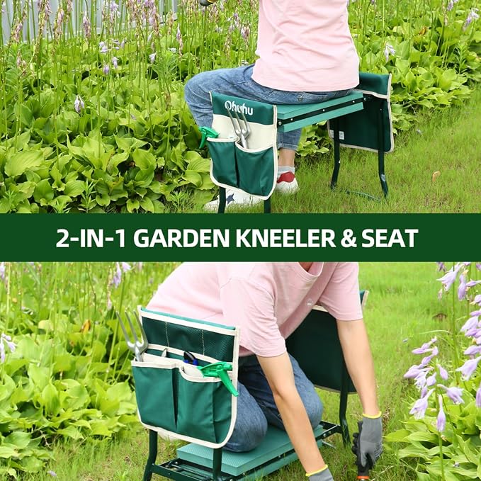 Ohuhu Garden Kneeler and Seat Heavy Duty, Upgraded Gardening Stool - Image 5