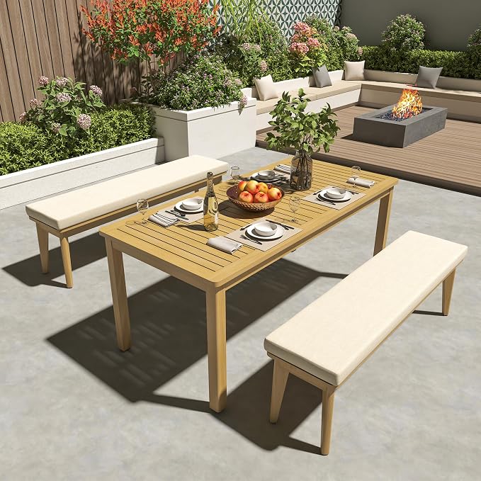 Wisteria Lane 3 Pieces Acacia Patio Dining Set - Image 7