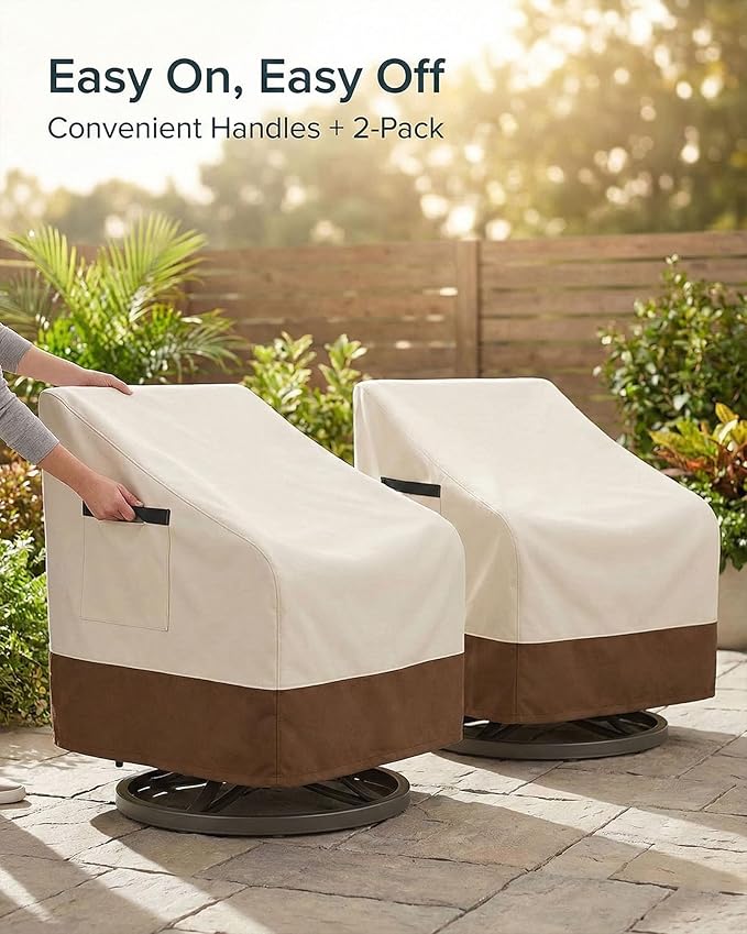 Outdoor Waterproof Patio Chair Covers, 33W x 35D x 36H inches Weather Resistant - Image 2