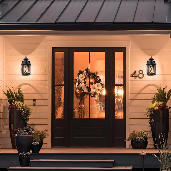 2-Pack Outdoor Wall Lights, Porch Lights, Waterproof Outdoor Wall Sconce - Image 7