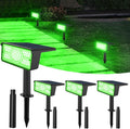 T-SUN Green Solar Spot Lights Outdoor 4 Pack, 49 LED 2 Lighting Modes, IP65 by T-SUN