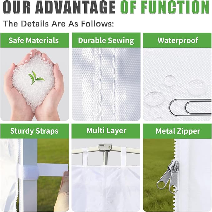 Canopy Sidewalls for 10x10 Pop Up Canopy 99% UV Protection, Waterproof - Image 3