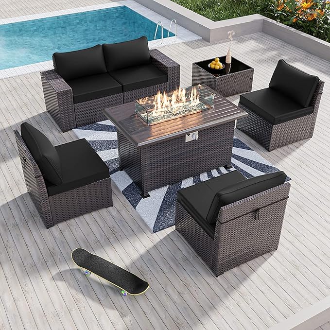 Kullavik 7 Pieces Outdoor Patio Furniture Set by KULLAVIK