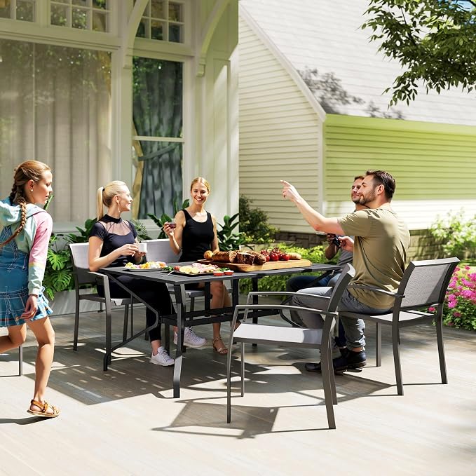 Outsunny Rectangle Outdoor Dining Table - Image 9