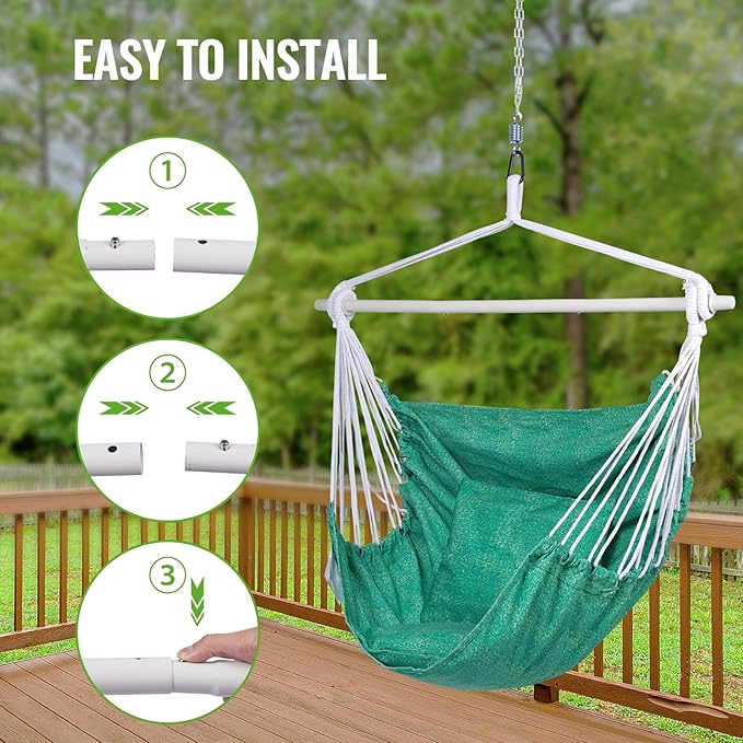Backyard Expressions Hanging Hammock Chair Swing - Image 6