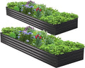 2PCS 10x3x1ft Galvanized Raised Garden Bed Kit, Metal Planter Box by Henshwon
