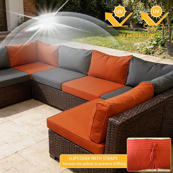 Outdoor Cushions Covers for Patio Furniture, Patio Cushion Covers Replacement - Image 5