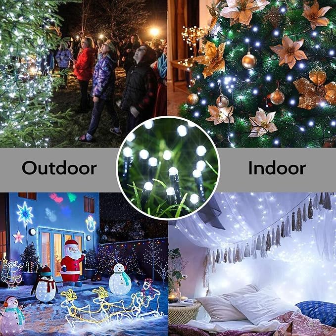 Joomer Solar Christmas Lights Outdoor 4 Pack Total 156FT 400LED 8 Lighting - Image 5
