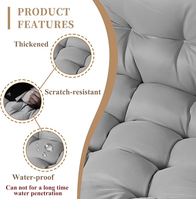 Thicken Egg Chair Cushion Replacement, Outdoor Hammock Swing Cushions - Image 5
