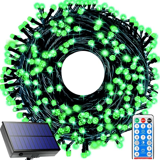 Solar Christmas Lights Outdoor, 115 Ft 300 LED 8 Modes Waterproof Patio Lights by Ucutely