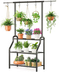 Plant Stand Indoor Outdoor, 3-Tier Heavy Duty Metal Hanging Plant Shelf by Lincordor
