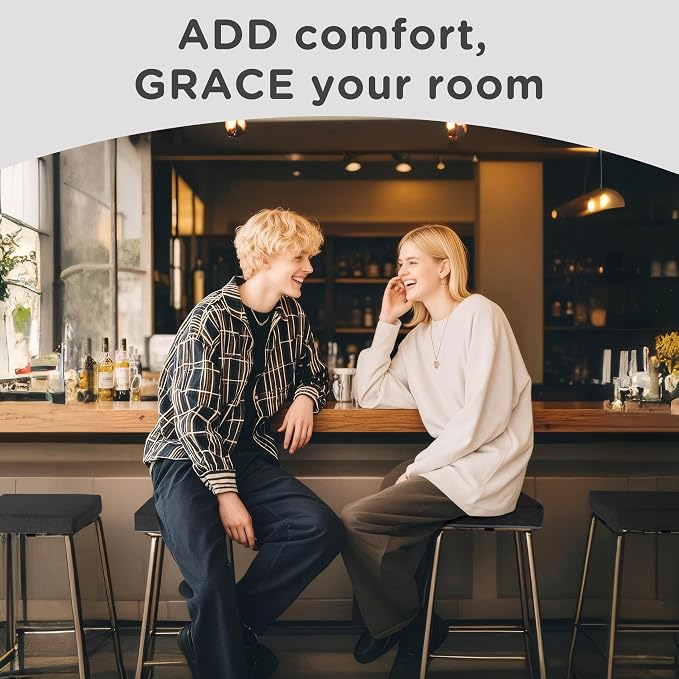 AddGrace Anti-Slip Bar Stool Cushions Square Bar Stool Seat Cushions - Image 6